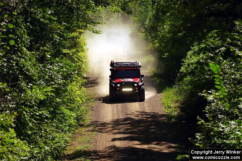 A Jeep Wrangler sweeps SS13, Anchor-Mattson I.