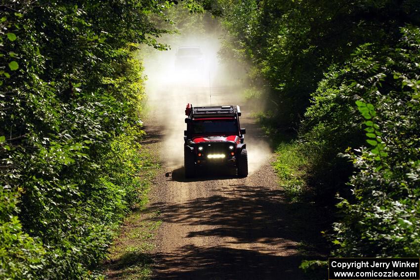 A Jeep Wrangler sweeps SS13, Anchor-Mattson I.