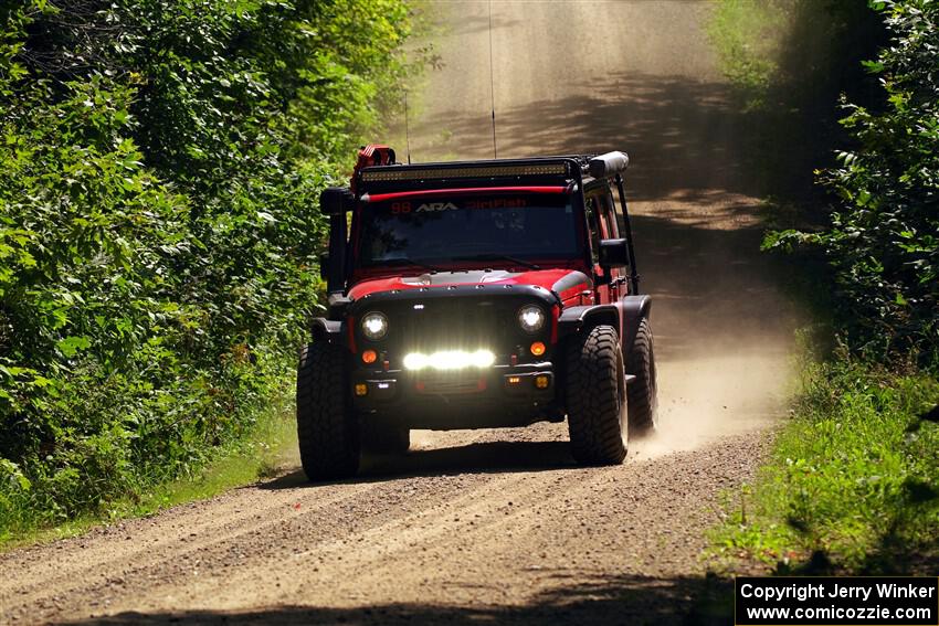 A Jeep Wrangler sweeps SS13, Anchor-Mattson I.