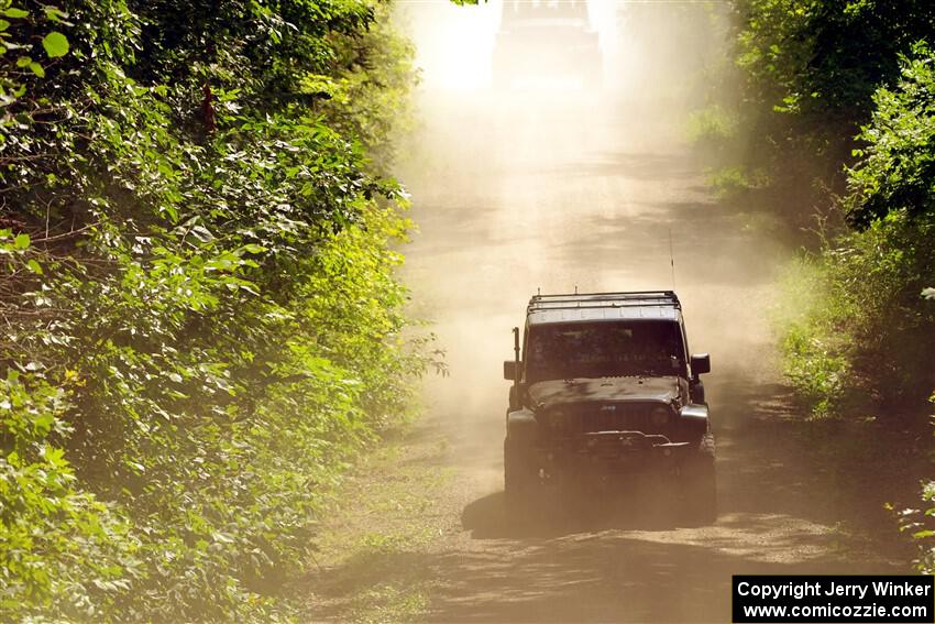 A Jeep Wrangler sweeps SS13, Anchor-Mattson I.