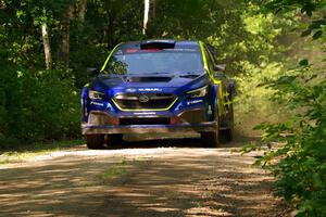 Travis Pastrana / Rhianon Gelsomino Subaru WRX ARA24 on SS14, Otterkill II.