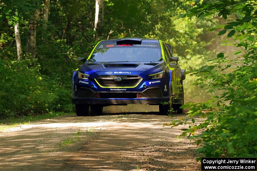 Travis Pastrana / Rhianon Gelsomino Subaru WRX ARA24 on SS14, Otterkill II.