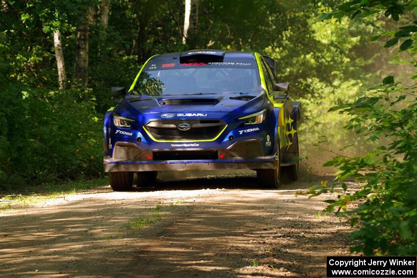 Travis Pastrana / Rhianon Gelsomino Subaru WRX ARA24 on SS14, Otterkill II.