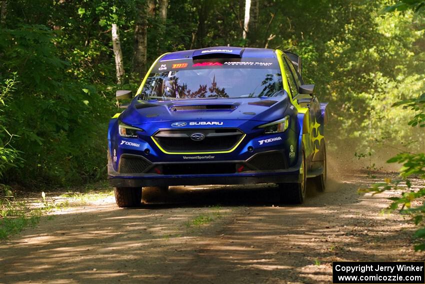 Travis Pastrana / Rhianon Gelsomino Subaru WRX ARA24 on SS14, Otterkill II.