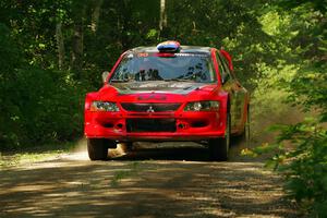 George Plsek / Danny Persein Mitsubishi Lancer WRC on SS14, Otterkill II.