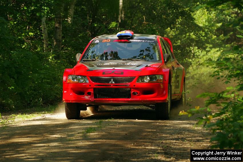 George Plsek / Danny Persein Mitsubishi Lancer WRC on SS14, Otterkill II.