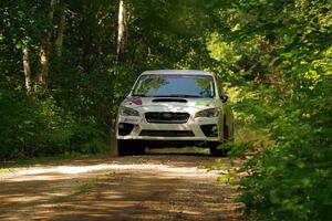 Jamey Randall / Andrew Rausch Subaru WRX on SS14, Otterkill II.