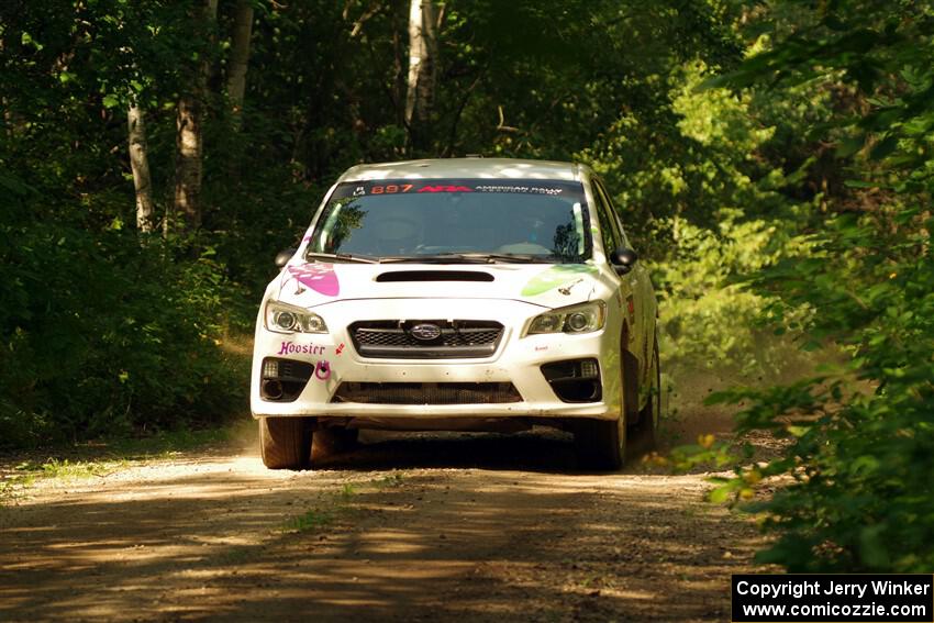 Jamey Randall / Andrew Rausch Subaru WRX on SS14, Otterkill II.