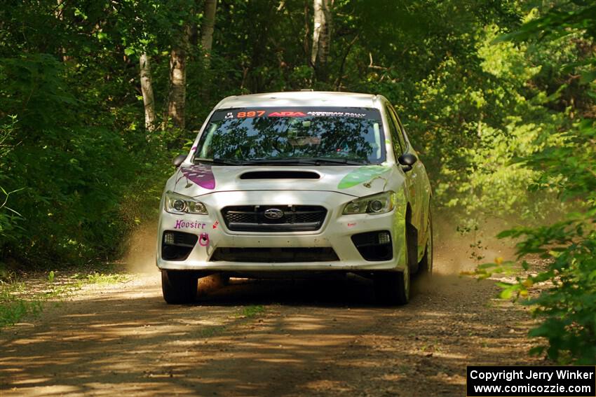 Jamey Randall / Andrew Rausch Subaru WRX on SS14, Otterkill II.