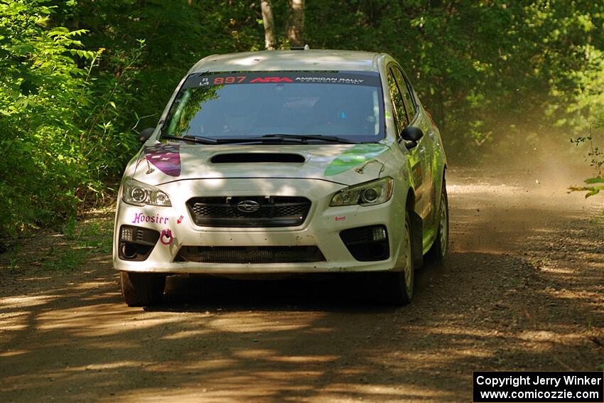 Jamey Randall / Andrew Rausch Subaru WRX on SS14, Otterkill II.