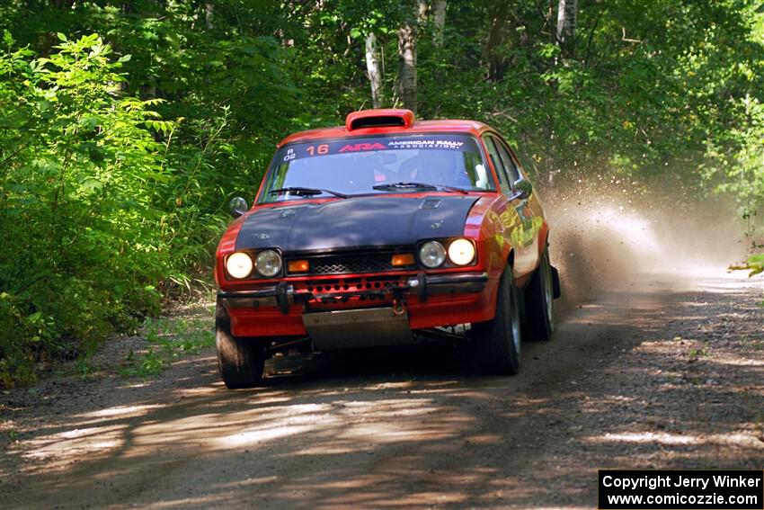 Mike Hurst / Randall Short Ford Capri on SS14, Otterkill II.