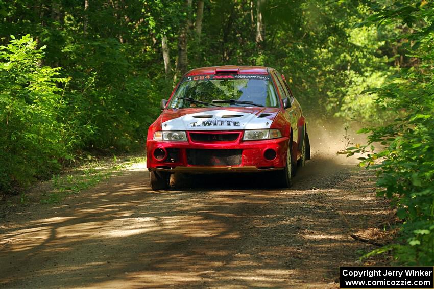 Tyler Witte / Cindi Carlson Mitsubishi Lancer Evo IV on SS14, Otterkill II.