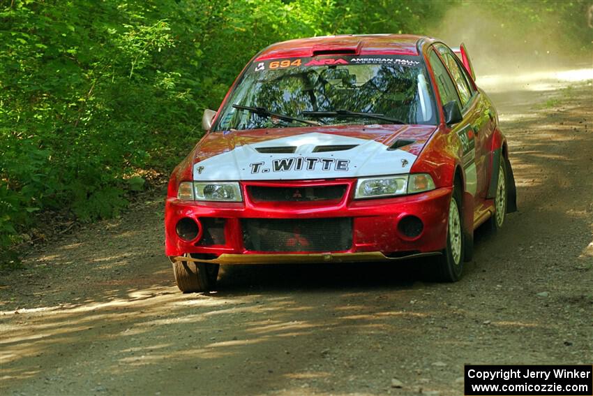 Tyler Witte / Cindi Carlson Mitsubishi Lancer Evo IV on SS14, Otterkill II.