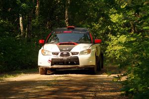 Jason Cook / Maggie Tu Subaru WRX on SS14, Otterkill II.