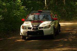 Jason Cook / Maggie Tu Subaru WRX on SS14, Otterkill II.