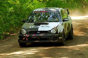 Peter Farrow / Ian Nelson Subaru WRX on SS14, Otterkill II.