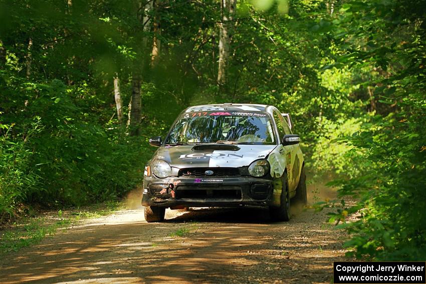 Peter Farrow / Ian Nelson Subaru WRX on SS14, Otterkill II.