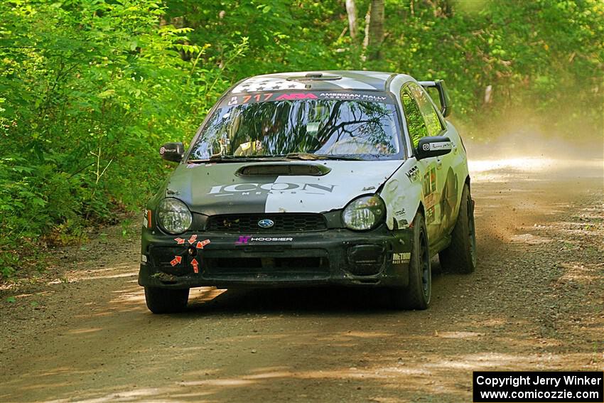 Peter Farrow / Ian Nelson Subaru WRX on SS14, Otterkill II.