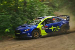 Travis Pastrana / Rhianon Gelsomino Subaru WRX ARA24 on SS18, Otterkill III.