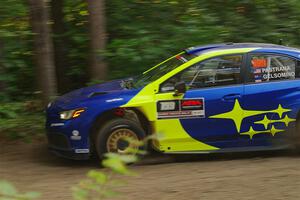 Travis Pastrana / Rhianon Gelsomino Subaru WRX ARA24 on SS18, Otterkill III.