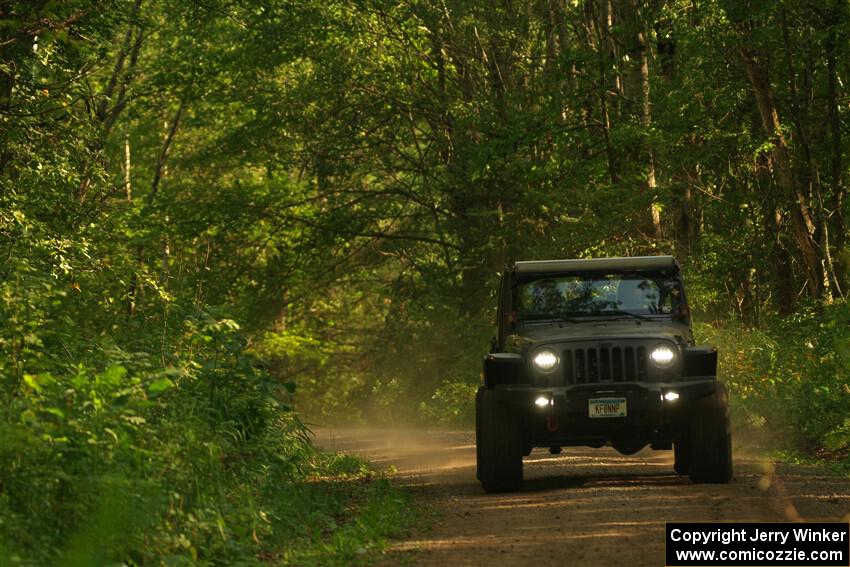 A Jeep Wrangler sweeps SS17, Anchor-Mattson II.