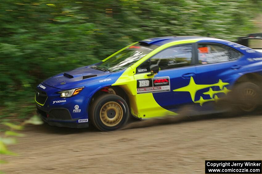 Travis Pastrana / Rhianon Gelsomino Subaru WRX ARA24 on SS18, Otterkill III.