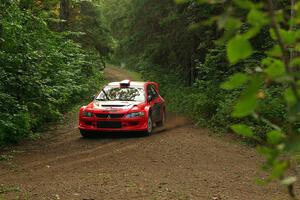 George Plsek / Danny Persein Mitsubishi Lancer WRC on SS18, Otterkill III.