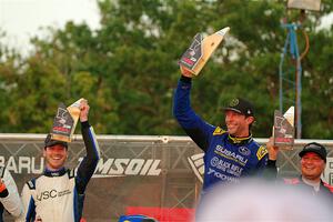 Overall podium of the 2024 Ojibwe Forests Rally.