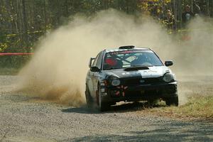 John Farrow / Michael Farrow Subaru WRX on SS1, Al's Playground I.