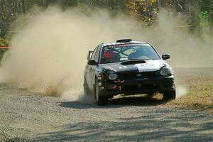 John Farrow / Michael Farrow Subaru WRX on SS1, Al's Playground I.