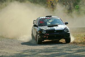 John Farrow / Michael Farrow Subaru WRX on SS1, Al's Playground I.