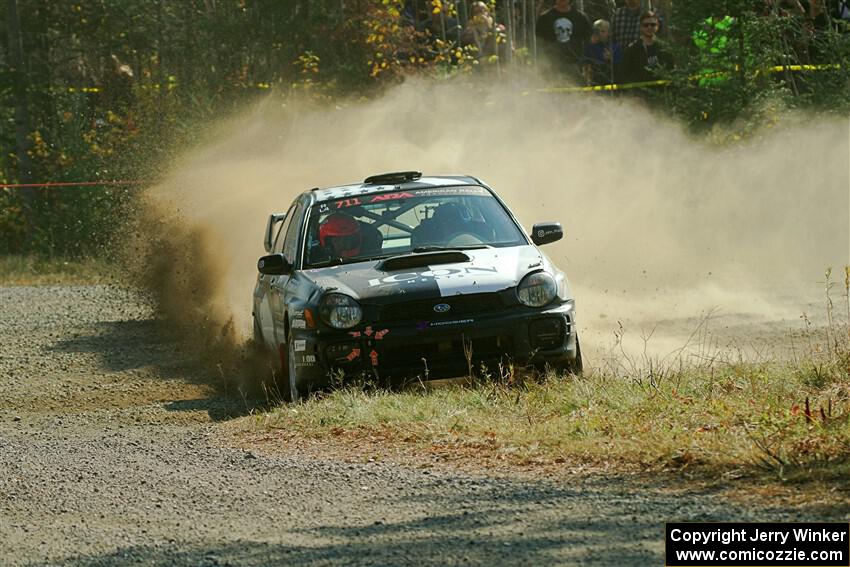 John Farrow / Michael Farrow Subaru WRX on SS1, Al's Playground I.