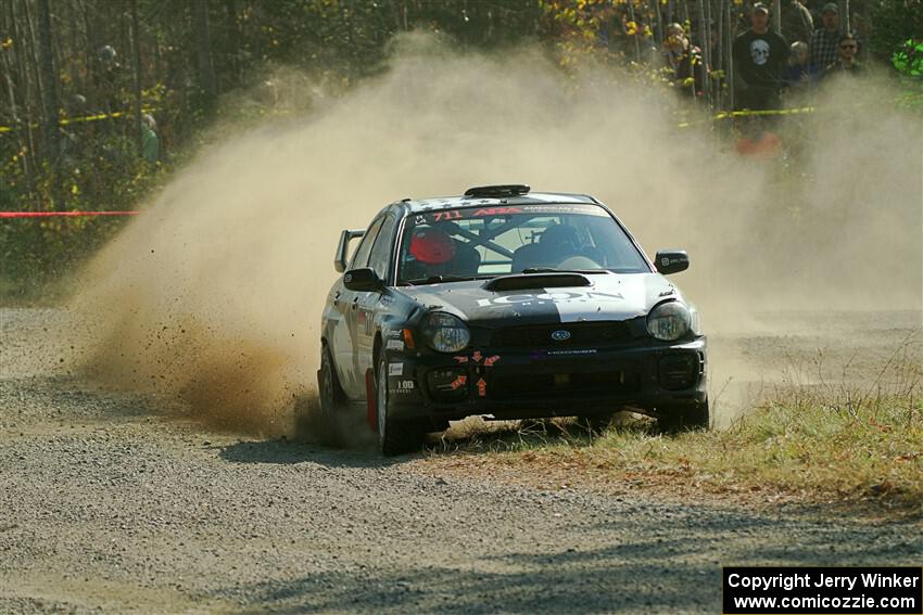 John Farrow / Michael Farrow Subaru WRX on SS1, Al's Playground I.