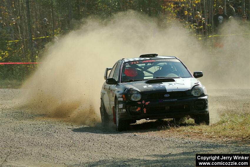 John Farrow / Michael Farrow Subaru WRX on SS1, Al's Playground I.