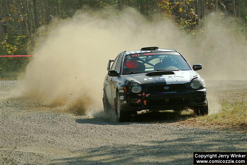 John Farrow / Michael Farrow Subaru WRX on SS1, Al's Playground I.