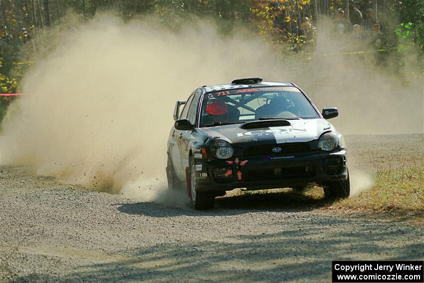 John Farrow / Michael Farrow Subaru WRX on SS1, Al's Playground I.