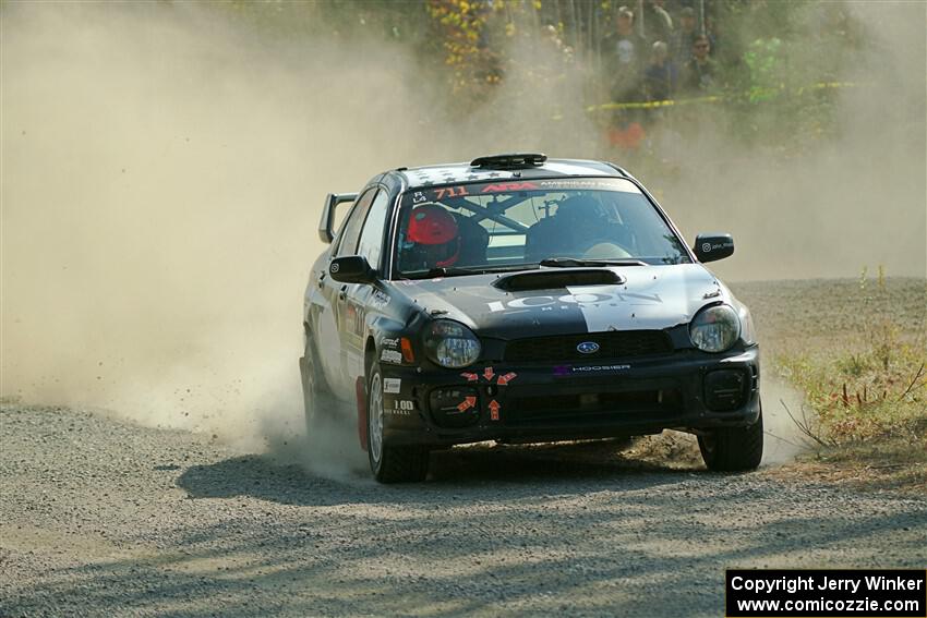 John Farrow / Michael Farrow Subaru WRX on SS1, Al's Playground I.