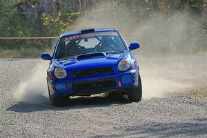 Jimmy Pelizzari / Kate Stevens Subaru WRX on SS1, Al's Playground I.