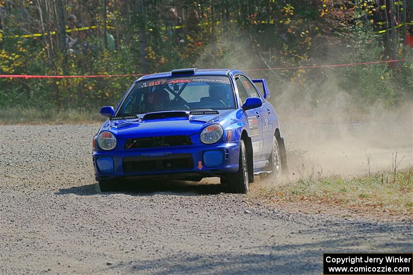 Jimmy Pelizzari / Kate Stevens Subaru WRX on SS1, Al's Playground I.