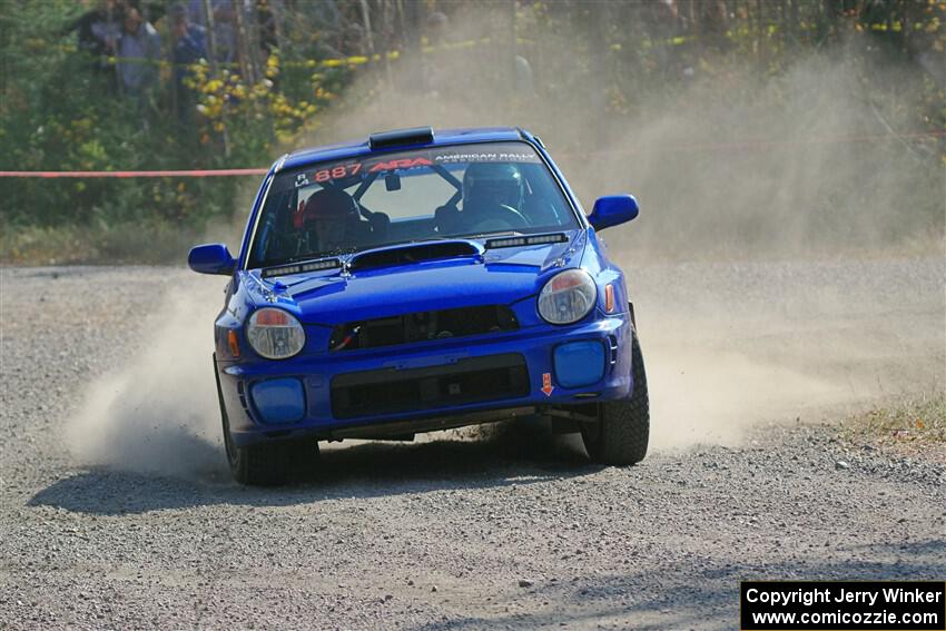 Jimmy Pelizzari / Kate Stevens Subaru WRX on SS1, Al's Playground I.