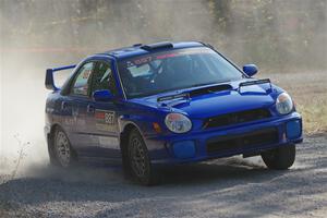 Jimmy Pelizzari / Kate Stevens Subaru WRX on SS1, Al's Playground I.