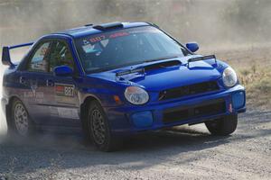 Jimmy Pelizzari / Kate Stevens Subaru WRX on SS1, Al's Playground I.