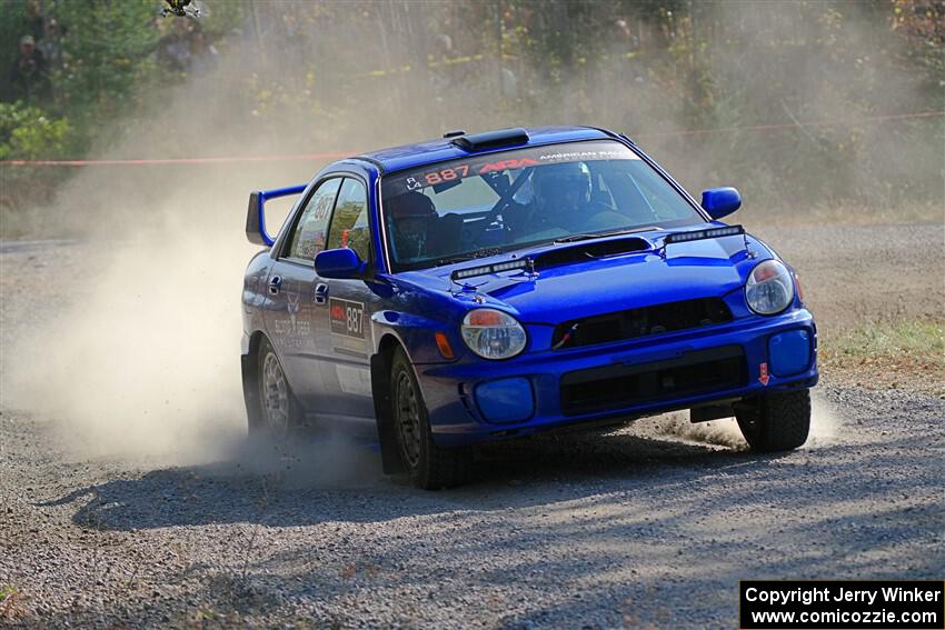 Jimmy Pelizzari / Kate Stevens Subaru WRX on SS1, Al's Playground I.