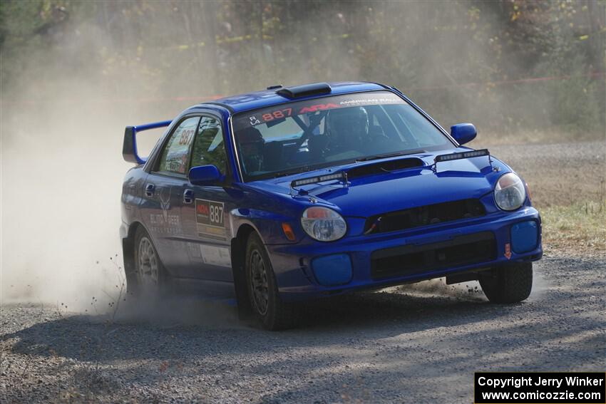 Jimmy Pelizzari / Kate Stevens Subaru WRX on SS1, Al's Playground I.