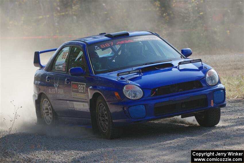 Jimmy Pelizzari / Kate Stevens Subaru WRX on SS1, Al's Playground I.