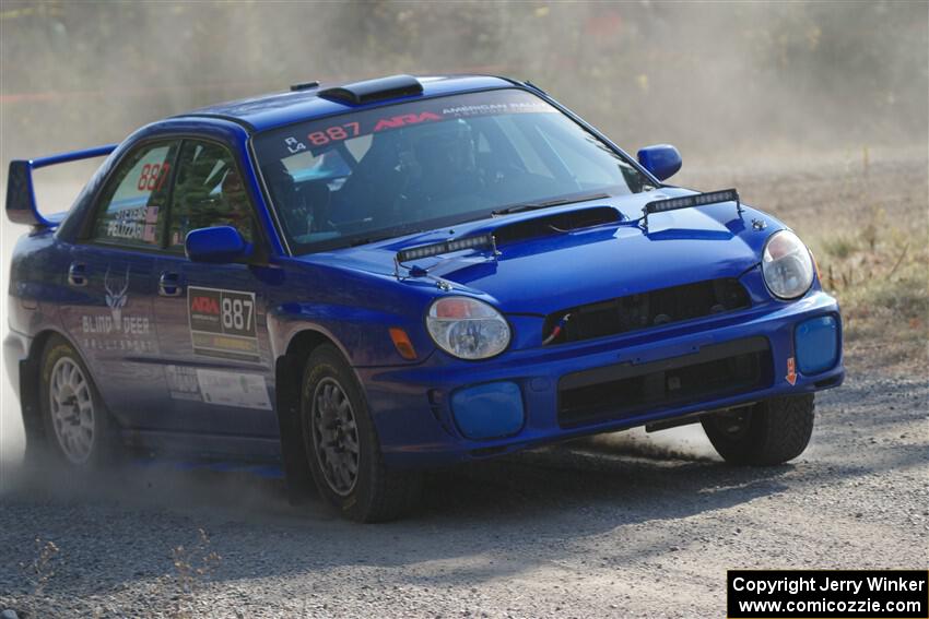 Jimmy Pelizzari / Kate Stevens Subaru WRX on SS1, Al's Playground I.