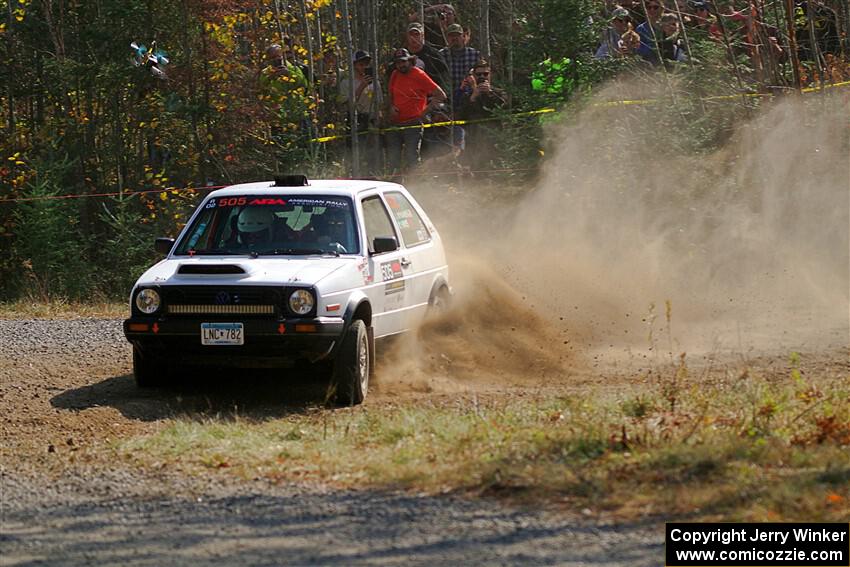 Josh Nykanen / Charlotte Himes VW GTI on SS1, Al's Playground I.