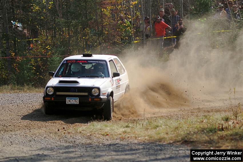 Josh Nykanen / Charlotte Himes VW GTI on SS1, Al's Playground I.