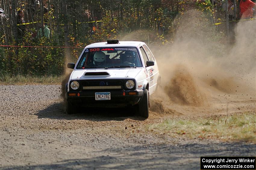 Josh Nykanen / Charlotte Himes VW GTI on SS1, Al's Playground I.