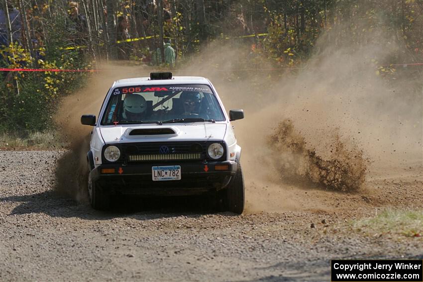 Josh Nykanen / Charlotte Himes VW GTI on SS1, Al's Playground I.